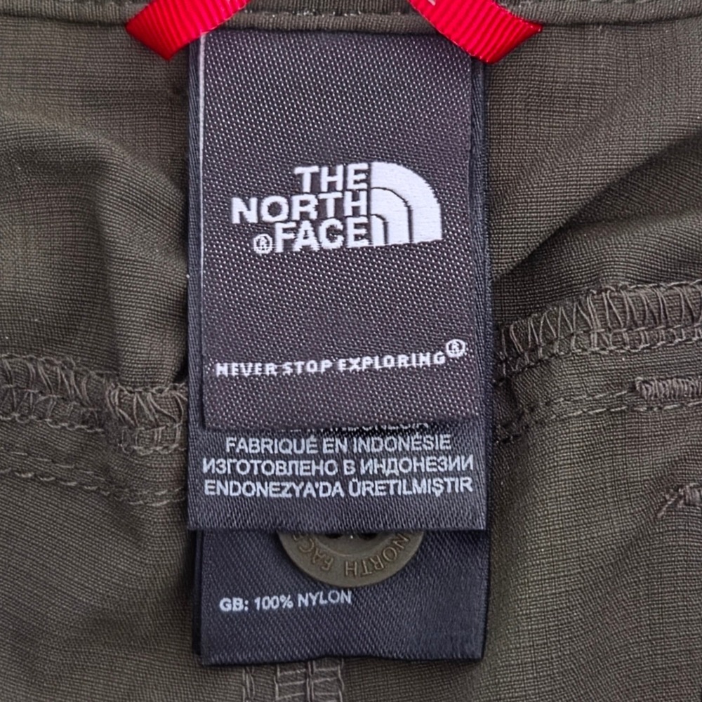 The North Face Womens Olive Green Ripstop Hiking Cargo Pants Straight Leg Sz 8 - Picture 12 of 14
